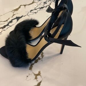 Alexandre Birman sandals, size 10B ,black, clarita fur
